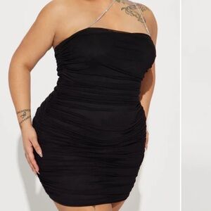 Fashion nova Never worn Center Of The Party Ruched Mini Dress